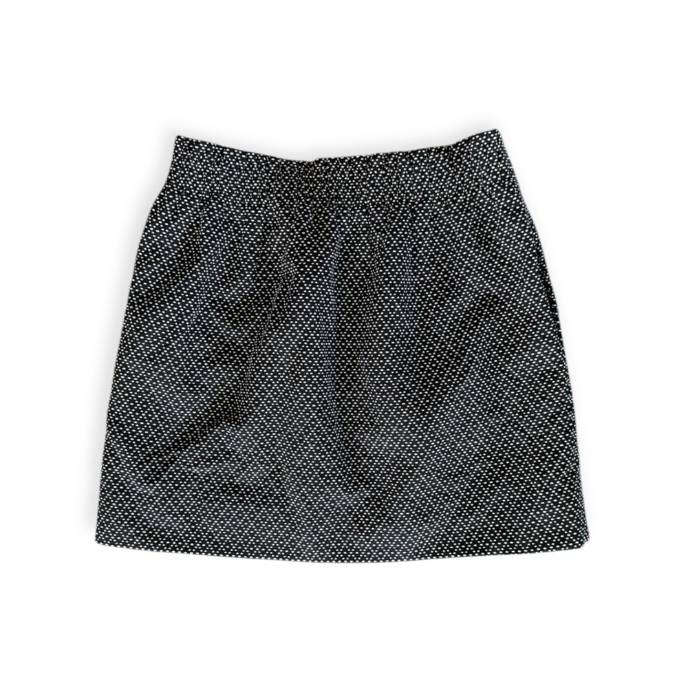J. Crew mini skirt white black Sz 8 medium